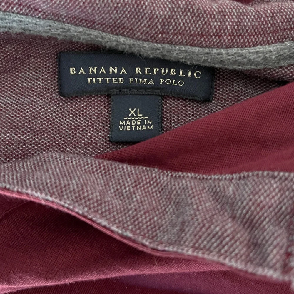 Banana Republic Fitted‎ Pima Cotton Polo Shirt in Eggplant XL